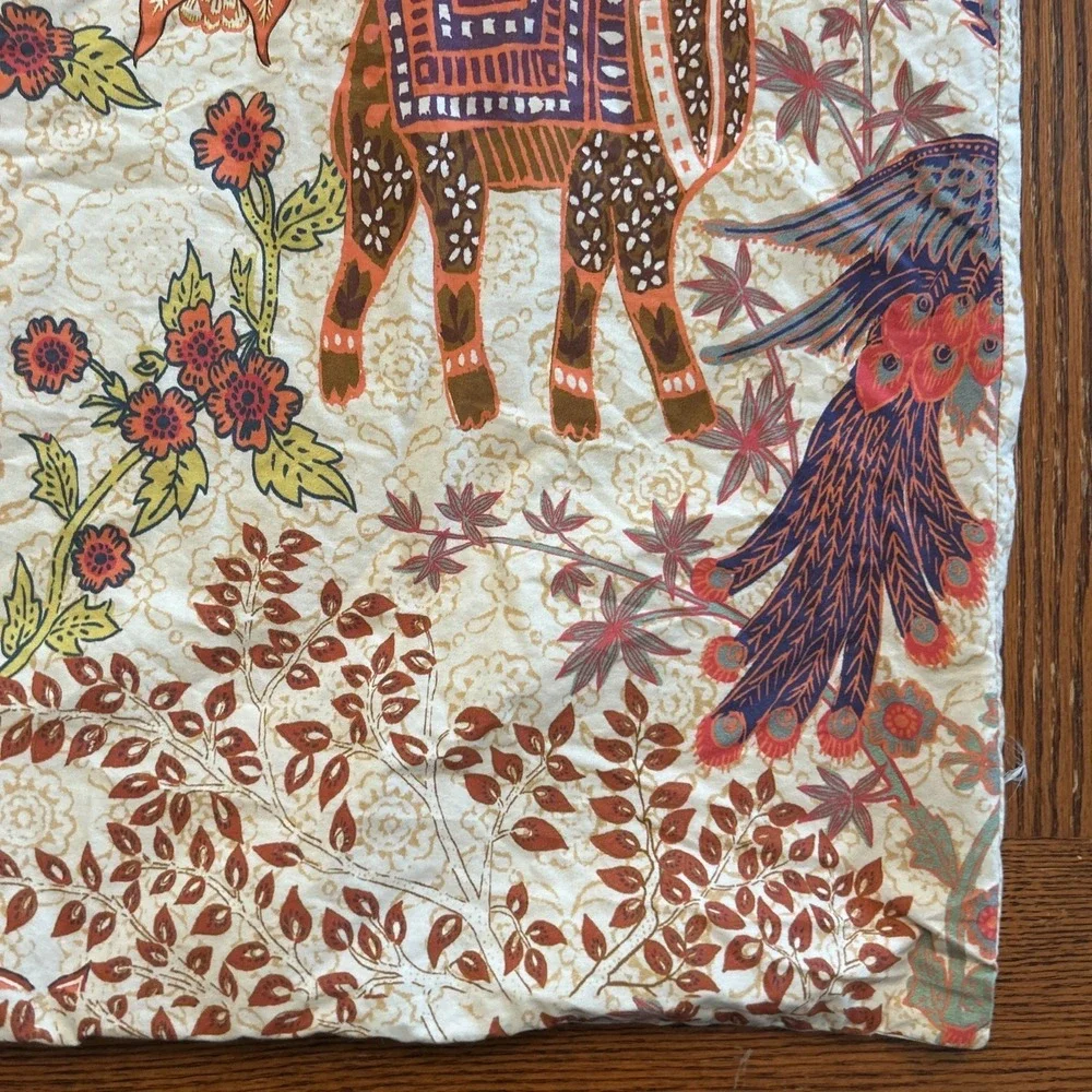 Anthropologie Sham Desert Garden Organic Cotton Printed Percale Euro Sham